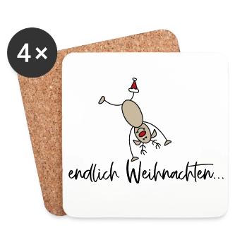 Funny Christmas - Coasters (set of 4) - white - Front