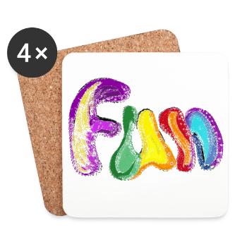 FUN - Coasters (set of 4) - white - Front