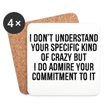 I don't understand your specific kind of crazy but - Coasters (set of 4) - white - Front