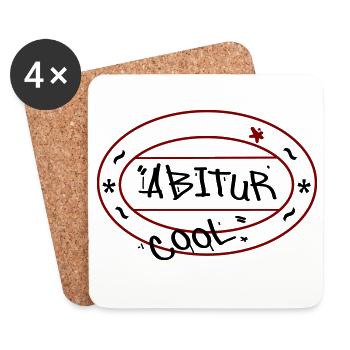 Abitur Matura Schule - Untersetzer (4er-Set) - Weiß - Vorne