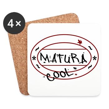 Matura Abitur Schule - Coasters (set of 4) - white - Front