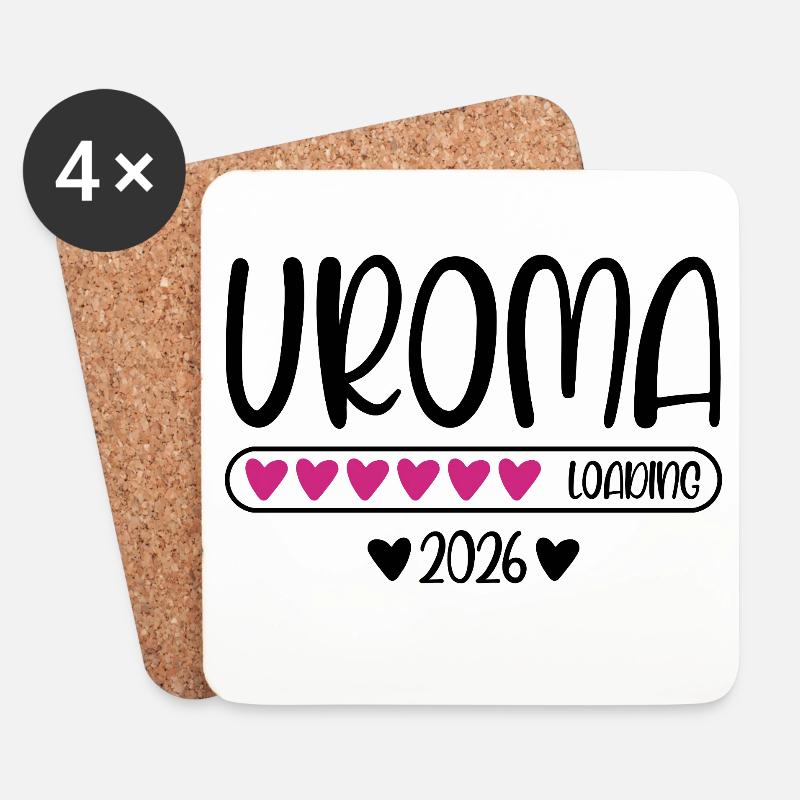Uroma 2026 loading - Untersetzer (4er-Set) - Weiß