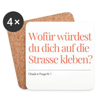 Check-in Question No. 1 - Coasters (set of 4) - white - Front