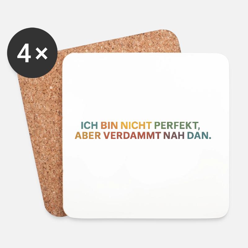 Fast perfekt: ehrliche Botschaft - Untersetzer (4er-Set) - Weiß