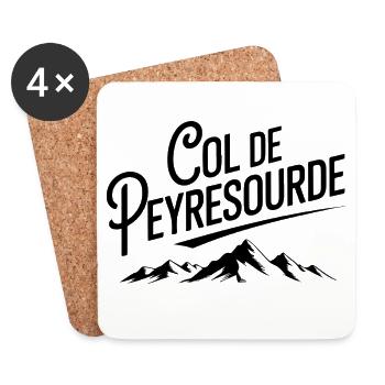 Col de Peyresourde Cycling Climb Art - Coasters (set of 4) - white - Front