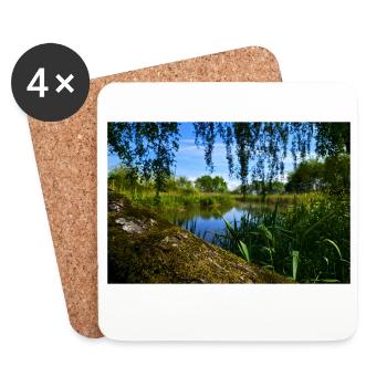 Czerwonka Rivière Ustronie Morskie, nature - Dessous de verre (lot de 4) - blanc - Devant