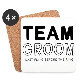 Team Groom - Coasters (set of 4) - white - Front