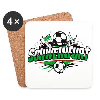 Schweinfurt Football Fan Shirt T-shirt de football - Dessous de verre (lot de 4) - blanc - Devant
