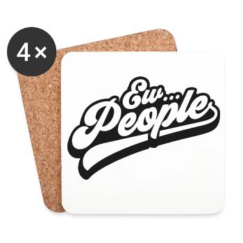 Inspirational Word Motifs for Community - Coasters (set of 4) - white - Front