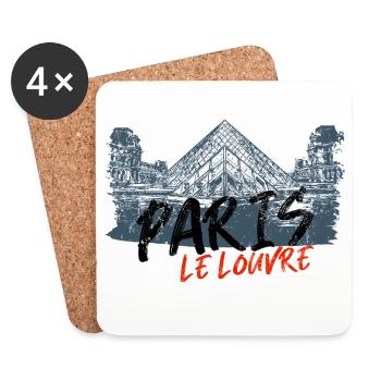 Design Inspiration Louvre Pyramide Paris - Untersetzer (4er-Set) - Weiß - Vorne