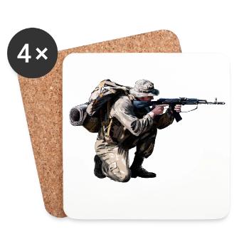 Soldier - Coasters (set of 4) - white - Front