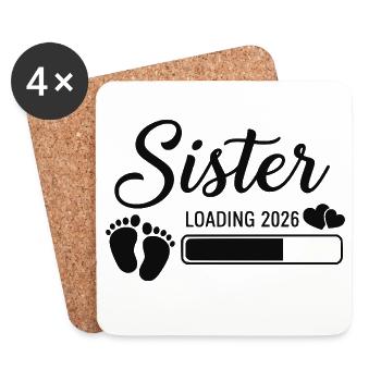 Chargement des sœurs 2026 - Dessous de verre (lot de 4) - blanc - Devant
