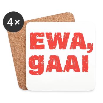 Ewa, geai. Proverbes anversois - Dessous de verre (lot de 4) - blanc - Devant