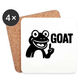 Goat Youth Word | Frog GOAT Pose - Coasters (set of 4) - white - Front