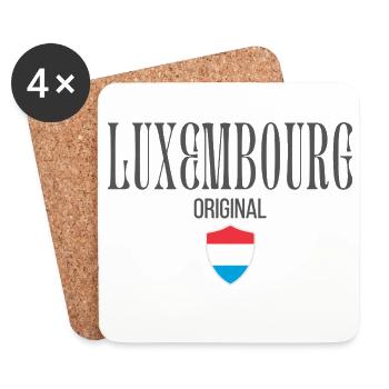 Originally from Luxembourg, born in Luxembourg - Coasters (set of 4) - white - Front