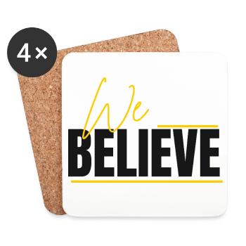 We Believe Lettering - Coasters (set of 4) - white - Front