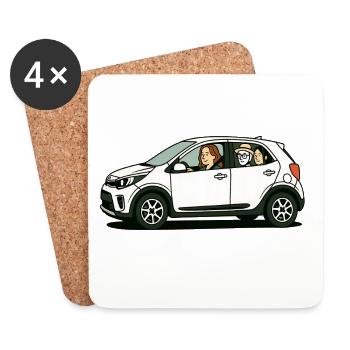 Family - Coasters (set of 4) - white - Front