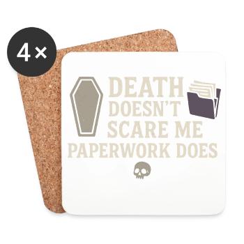 Cadavre Science Humour noir Mort Positif - Dessous de verre (lot de 4) - blanc - Devant