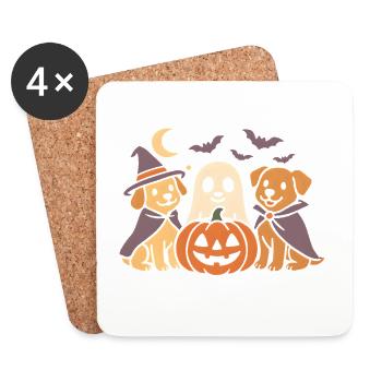 Pumpkin Halloween Dogs - Coasters (set of 4) - white - Front