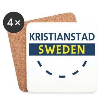 Kristianstad Sweden City Sign - Coasters (set of 4) - white - Front
