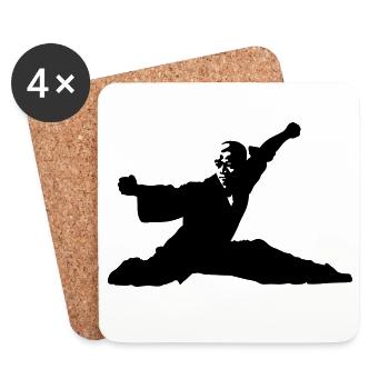Kung-fu - Dessous de verre (lot de 4) - blanc - Devant
