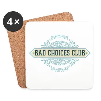 Bad Choices Club – Faites de bonnes histoires rétro vintage - Dessous de verre (lot de 4) - blanc - Devant