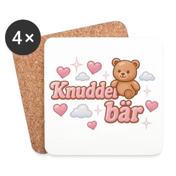 knuddelbär / y2k statement design - Untersetzer (4er-Set) - Weiß - Vorne