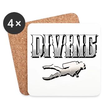 Dive - Coasters (set of 4) - white - Front