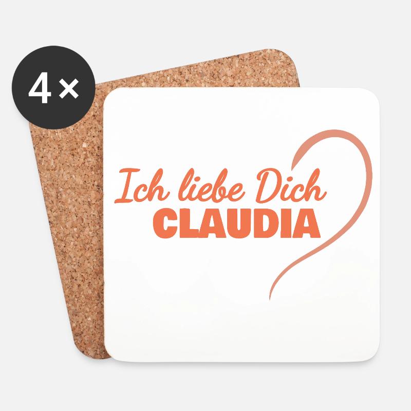 Claudia - Untersetzer (4er-Set) - Weiß