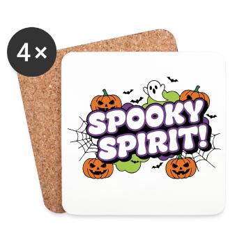 Spooky Spirit Halloween Motiv - Untersetzer (4er-Set) - Weiß - Vorne