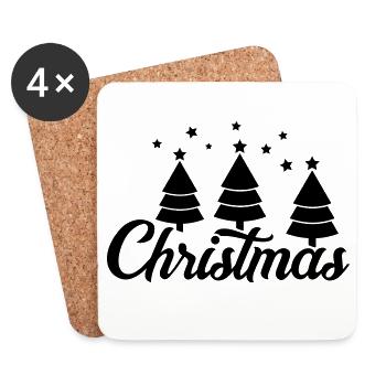 Christmas - Untersetzer (4er-Set) - Weiß - Vorne
