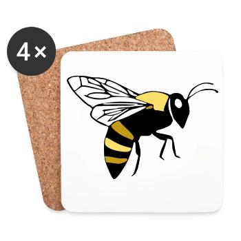 Bee Honey Bee Beekeeper Gift - Coasters (set of 4) - white - Front