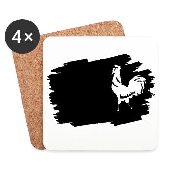Midnight Glyphs Emblem - Coasters (set of 4) - white - Front