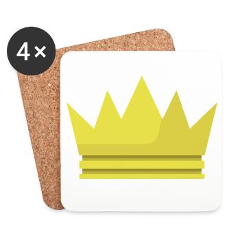 Krone - Untersetzer (4er-Set) - Weiß - Vorne