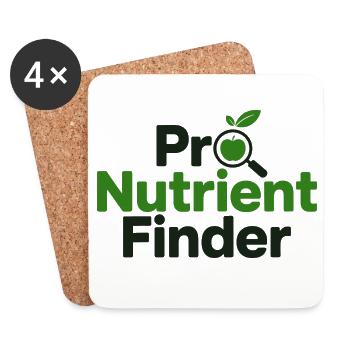 Pro Nutrient Finder Ernährungsberater Experte Profi - Untersetzer (4er-Set) - Weiß - Vorne