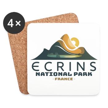 Écrins National Park French Alps Glaciers - Coasters (set of 4) - white - Front