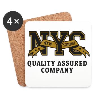Vintage NYC College Varsity Logo Design - Untersetzer (4er-Set) - Weiß - Vorne