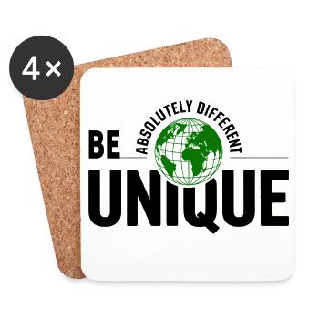 Unique Green Globe - Coasters (set of 4) - white - Front