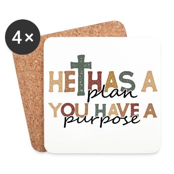 Christian Retro Faith Quote Design - Coasters (set of 4) - white - Front