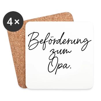 Promotion to Grandpa - Coasters (set of 4) - white - Front