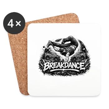 Breakdance Power – Urban Street Style - Coasters (set of 4) - white - Front