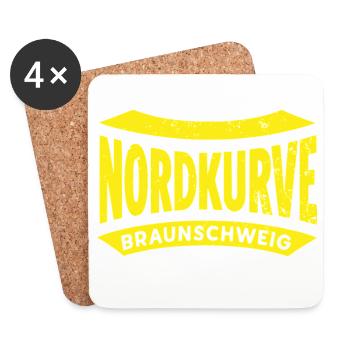 Braunschweig Nordkurve Hoodie, Shirt, Tasse, Bag - Untersetzer (4er-Set) - Weiß - Vorne