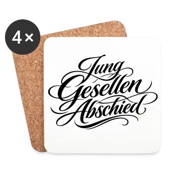 Junggesellen Abschied Jga - Untersetzer (4er-Set) - Weiß - Vorne