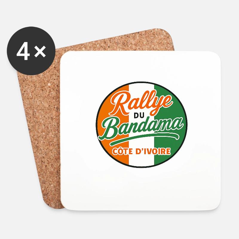 Bandama RCI Rallye - Untersetzer (4er-Set) - Weiß