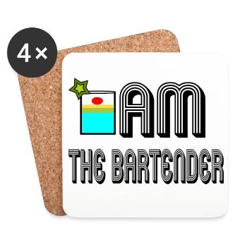I am the bartender - Untersetzer (4er-Set) - Weiß - Vorne
