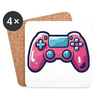 Gamer, Video Game Passion, Gamepad - Coasters (set of 4) - white - Front