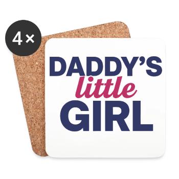 Daddy's Little Girl Cute Daughter Design - Coasters (set of 4) - white - Front
