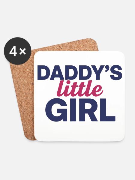 Daddy's Little Girl Süßes Tochter Design - Untersetzer (4er-Set) - Weiß