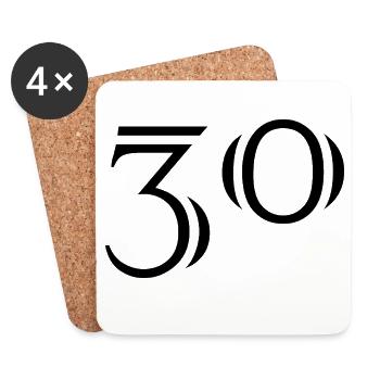 30. 30 YEARS. 30th ANNIVERSARY. 30 YEARS ANNIVERSARY. - Coasters (set of 4) - white - Front