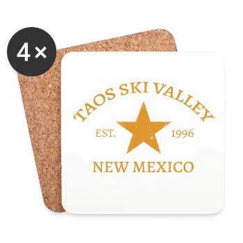 Taos Ski Valley - Nouveau-Mexique - États-Unis - Amérique - Dessous de verre (lot de 4) - blanc - Devant